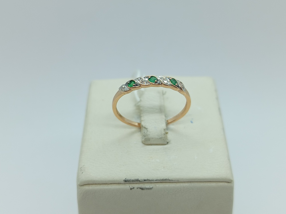 КОЛКМИ585 КОЛЬЦО С КАМНЯМИ (Au 585)