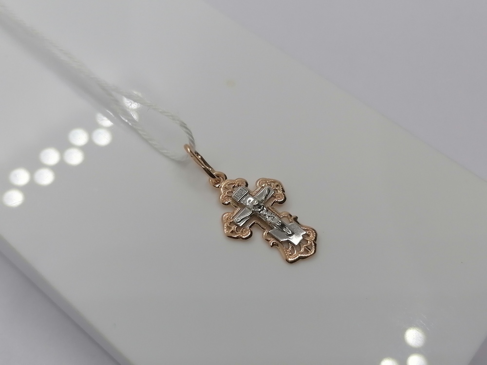 ПОДКБК585 ПОДВЕСКА КРЕСТ БЕЗ КАМНЯ (Au 585)