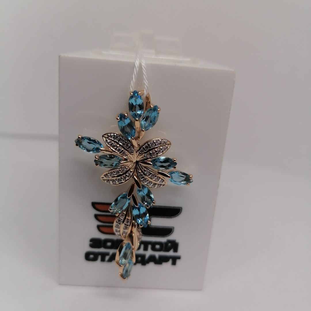 ПОДКМИ585 ПОДВЕСКА С КАМНЯМИ (Au 585)