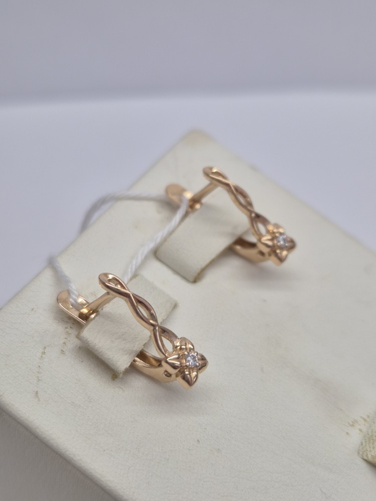 СЕРЬГИ С КАМНЕМ (Au 585)