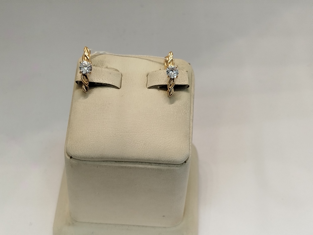 СЕРЬГИ С КАМНЕМ (Au 585)