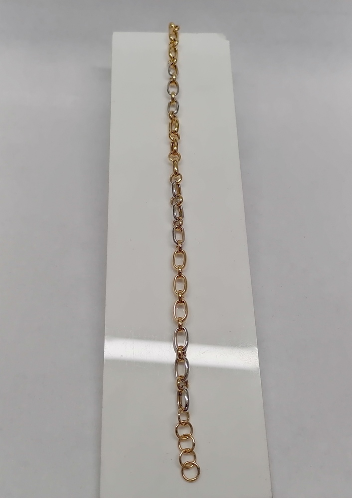 Т-26297 БРАСЛЕТ ПУСТОТЕЛЫЙ Фантазия (Au 585)