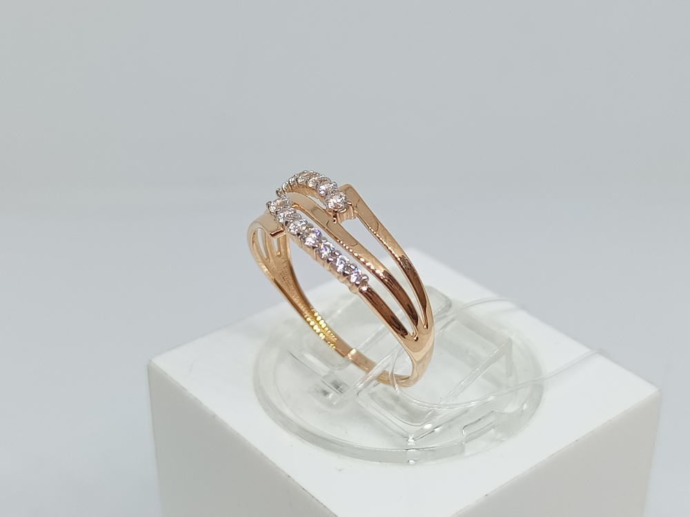 КОЛЬЦО С КАМНЯМИ (Au 585)