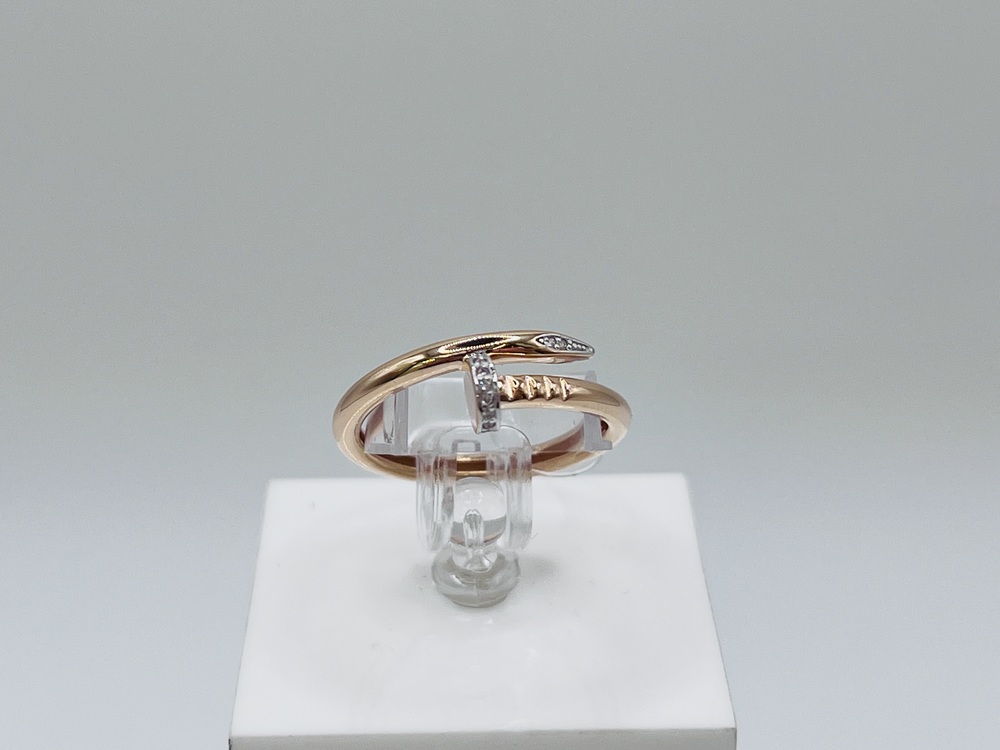 КОЛЬЦО С КАМНЯМИ (Au 585)