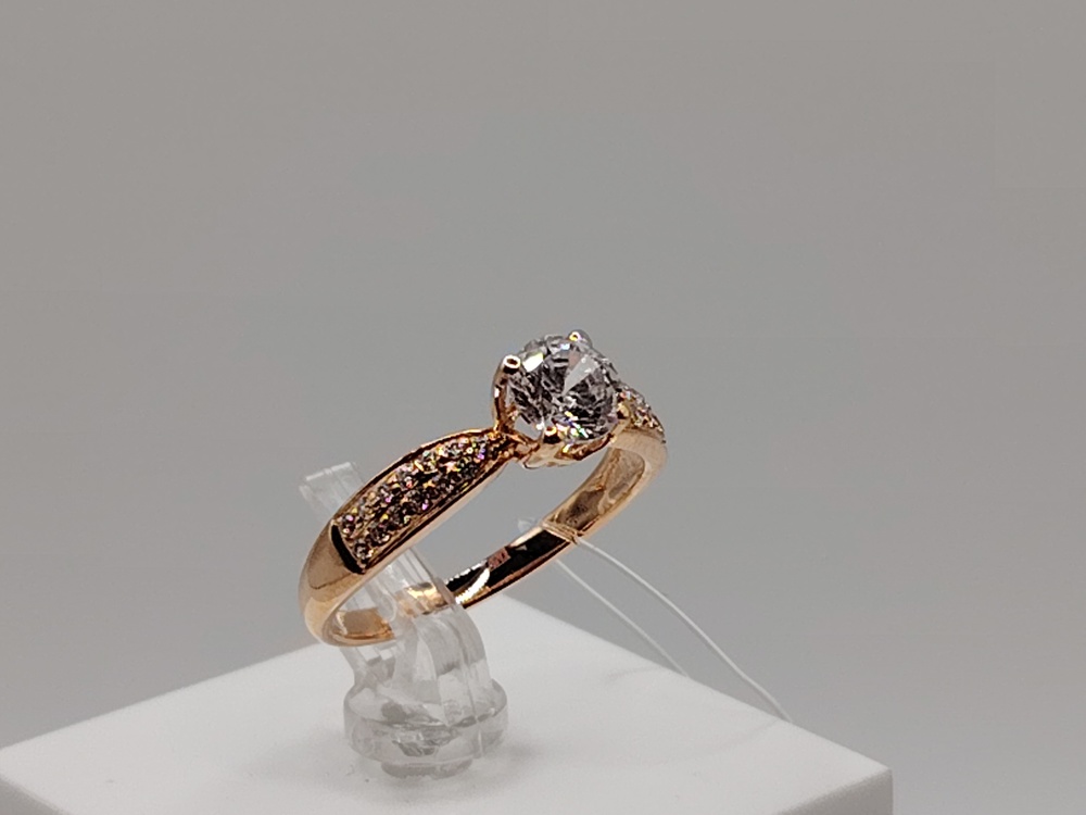 КОЛЬЦО С КАМНЯМИ (Au 585)