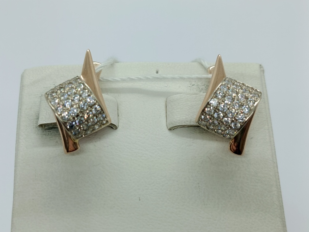 СКМИ585 СЕРЬГИ С КАМНЯМИ (Au 585)