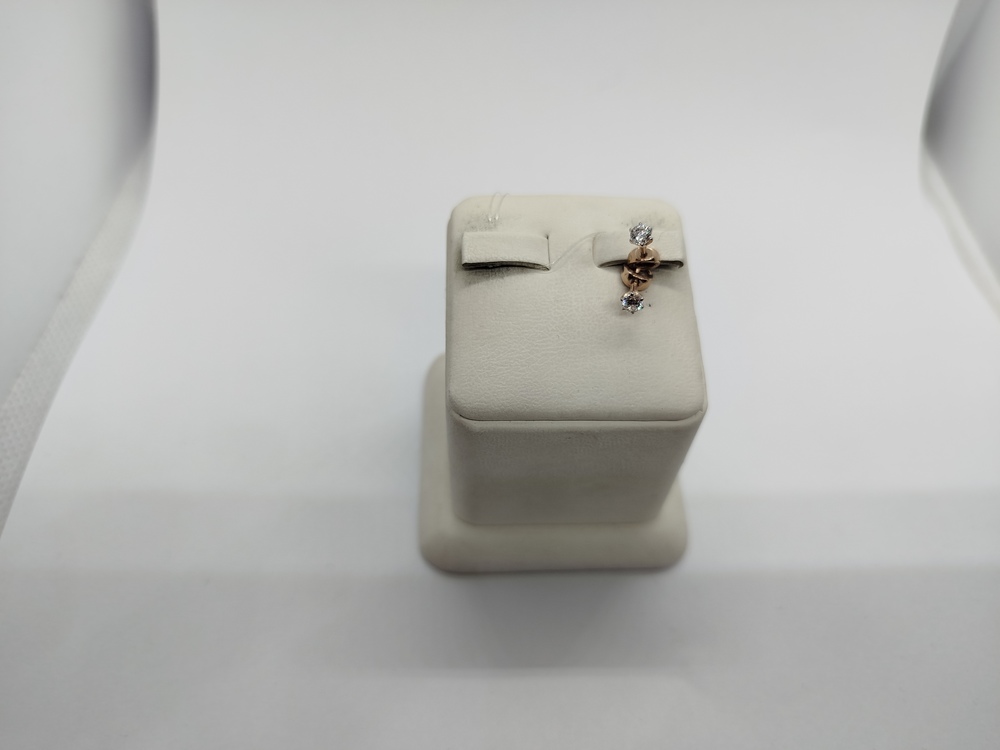 01-214649 СЕРЬГИ ПУСЕТЫ с камнем (Au 585)