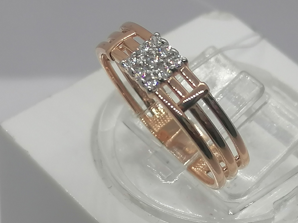 КОЛЬЦО С КАМНЯМИ (Au 585)