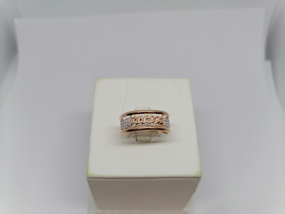 КОЛЬЦО С КАМНЯМИ (Au 585)