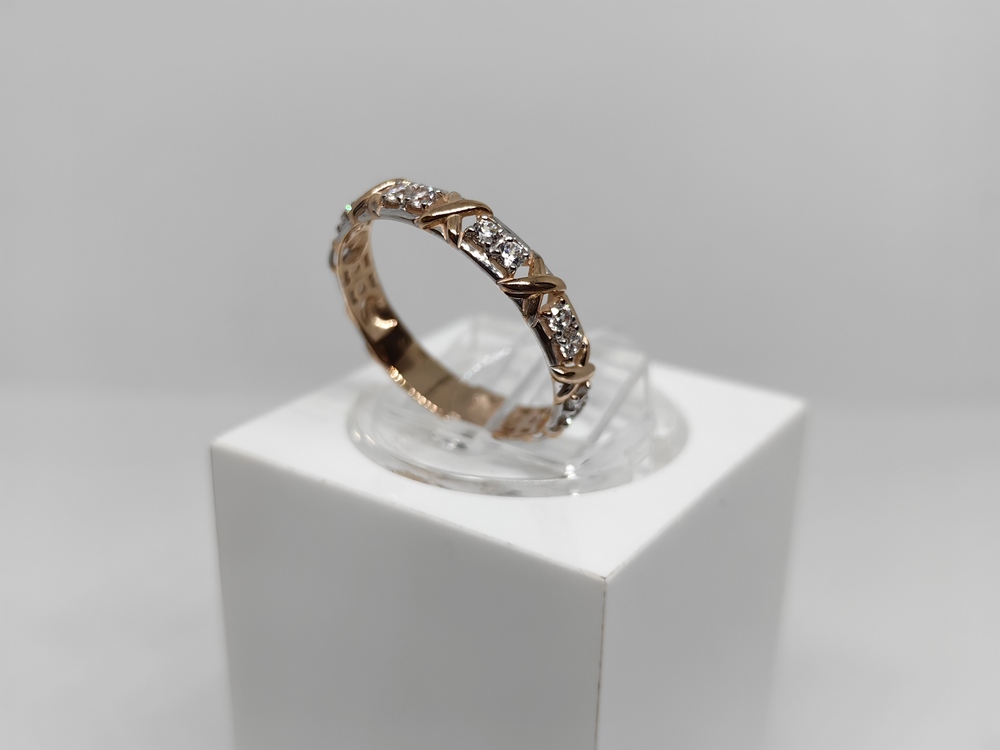 КОЛЬЦО С КАМНЯМИ (Au 585)