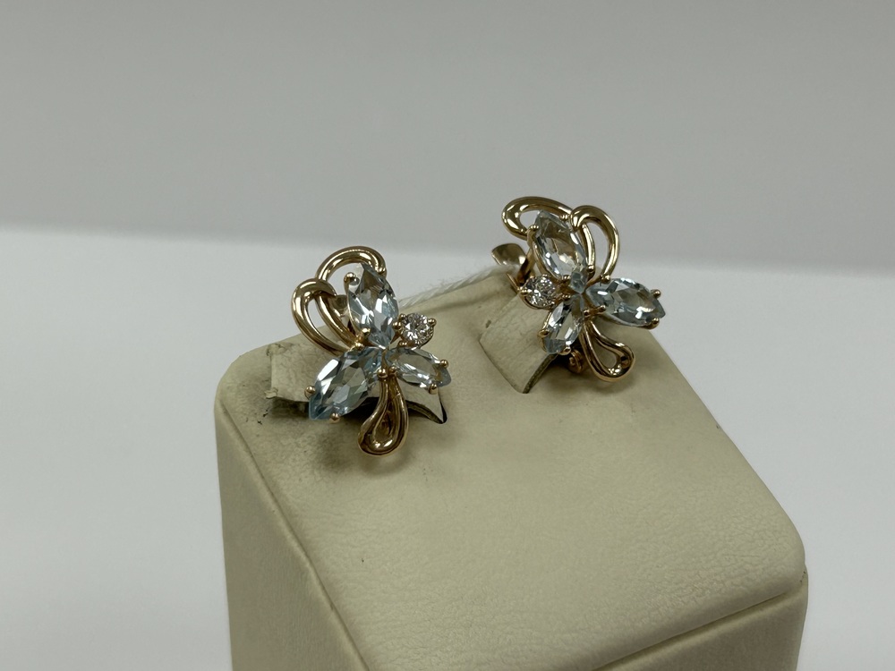 СЕРЬГИ С КАМНЯМИ (Au 585)