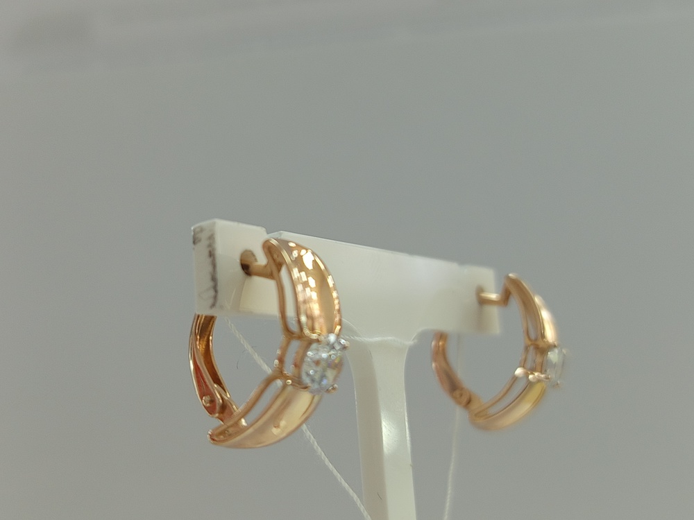 СЕРЬГИ С КАМНЕМ (Au 585)