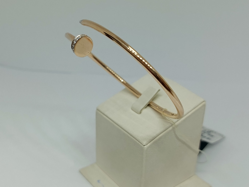 070029 БРАСЛЕТ ЖЕСТКИЙ с камнями (Au 585)