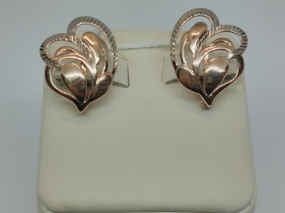 СБКМ585 СЕРЬГИ БЕЗ КАМНЯ (Au 585)