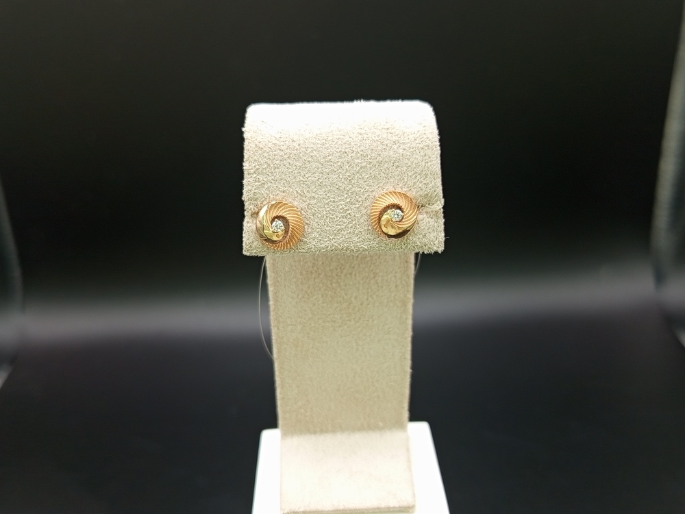 СЕРЬГИ ПУСЕТЫ с камнем (Au 585)