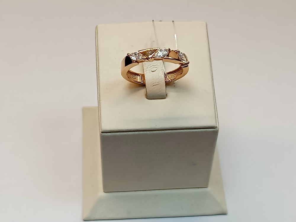 КОЛЬЦО С КАМНЯМИ (Au 585)