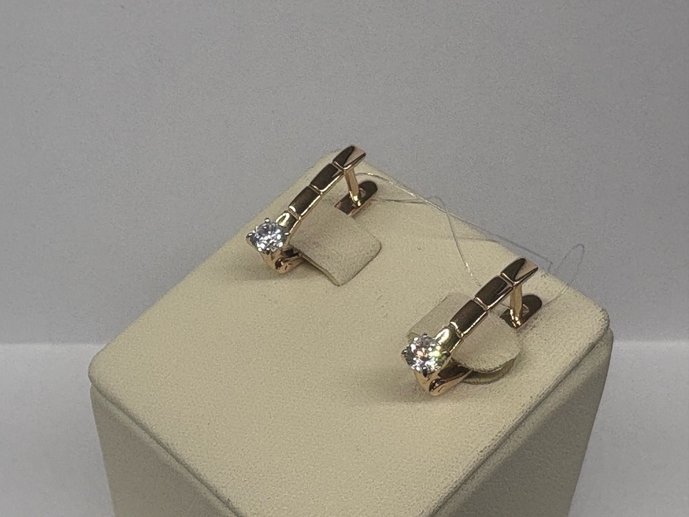 СЕРЬГИ С КАМНЕМ (Au 585)