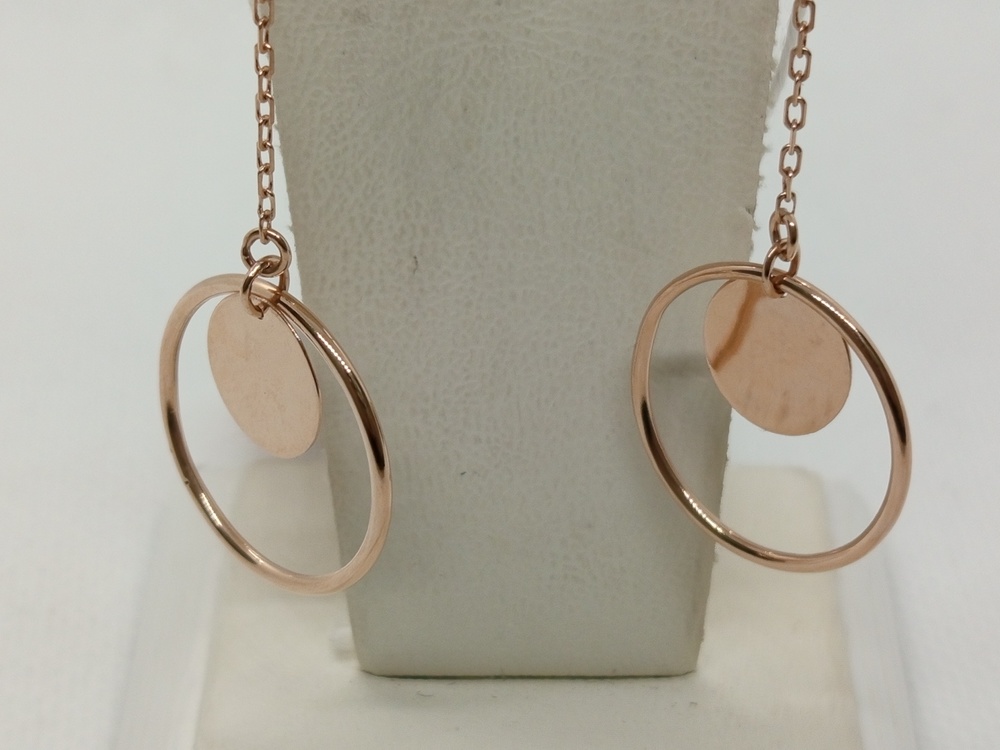 СБКМ585 СЕРЬГИ БЕЗ КАМНЯ (Au 585)