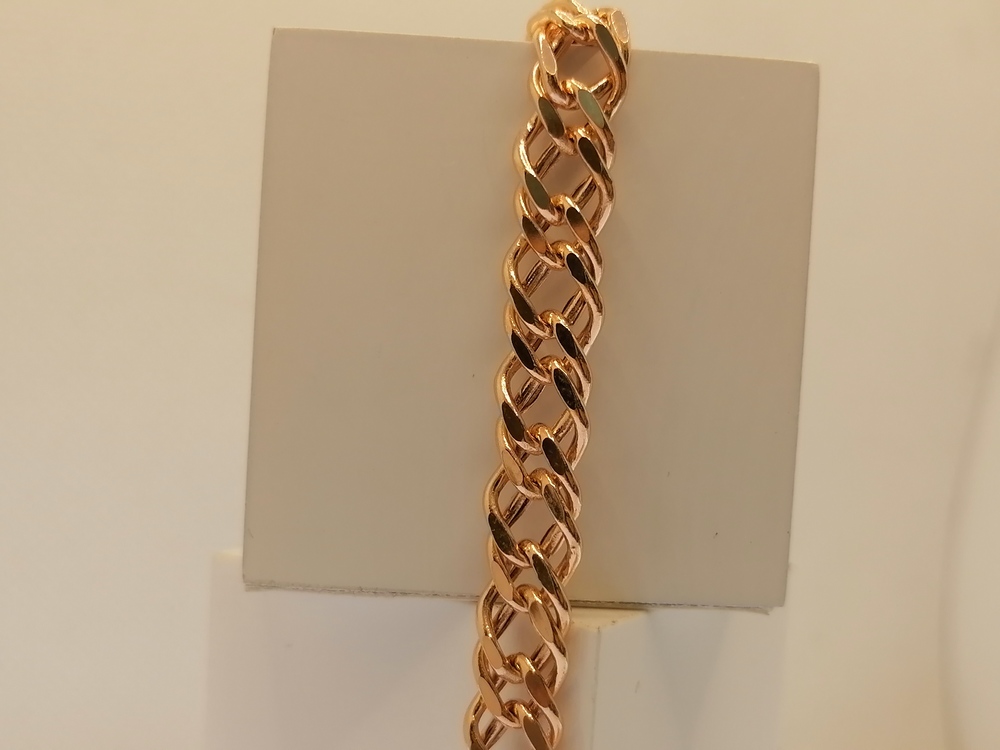 БРАСЛЕТ ПУСТОТЕЛЫЙ Ромб двойной (Au 585)