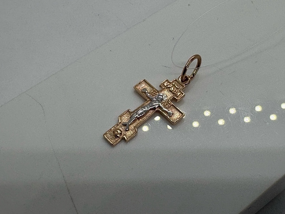 ПОДВЕСКА КРЕСТ без камня (Au 585)