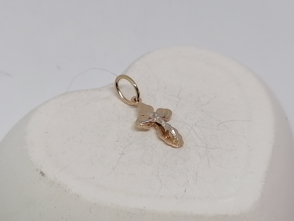 810-00117-10-00-00-02 ПОДВЕСКА КРЕСТ без камня (Au 585)