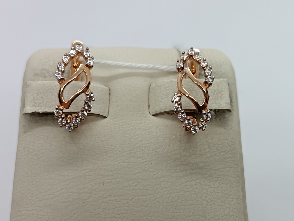 СКМИ585 СЕРЬГИ С КАМНЯМИ (Au 585)