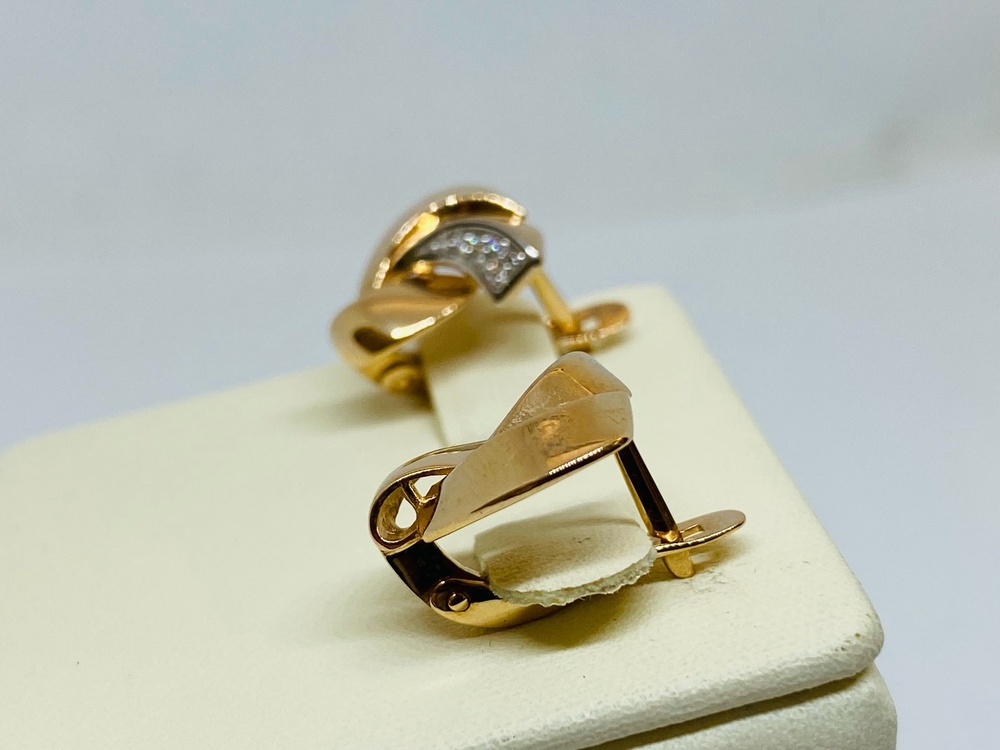СКМИ585 СЕРЬГИ С КАМНЯМИ (Au 585)