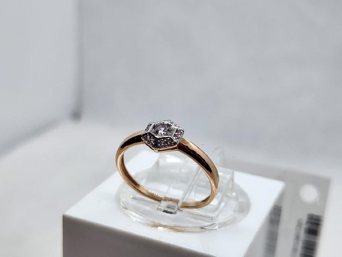 КОЛЬЦО С КАМНЯМИ (Au 585)