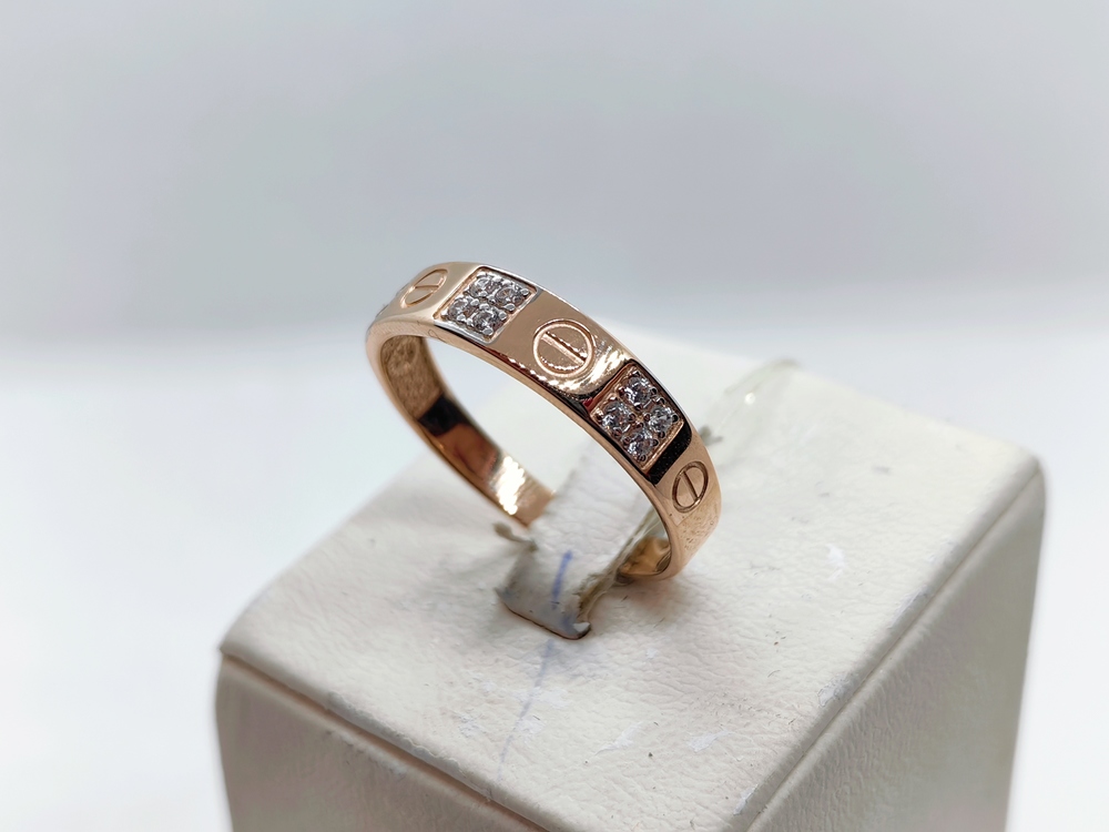 КОЛЬЦО С КАМНЯМИ (Au 585)