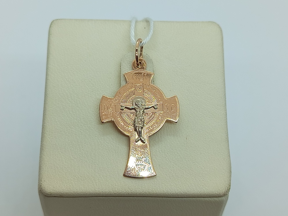 ПОДКБК585 ПОДВЕСКА КРЕСТ БЕЗ КАМНЯ (Au 585)