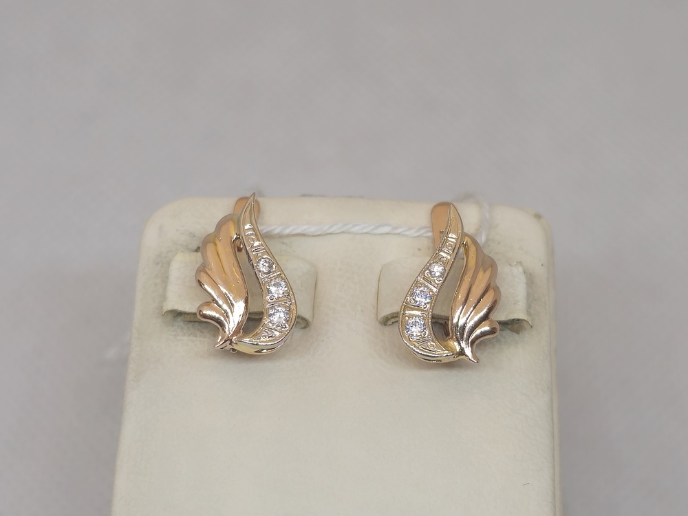 СКМИ585 СЕРЬГИ С КАМНЯМИ (Au 585)