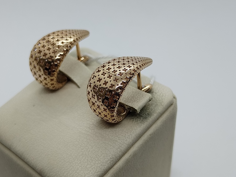 СБКМ585 СЕРЬГИ БЕЗ КАМНЯ (Au 585)