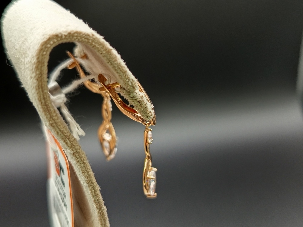 СКМИ585 СЕРЬГИ С КАМНЯМИ (Au 585)