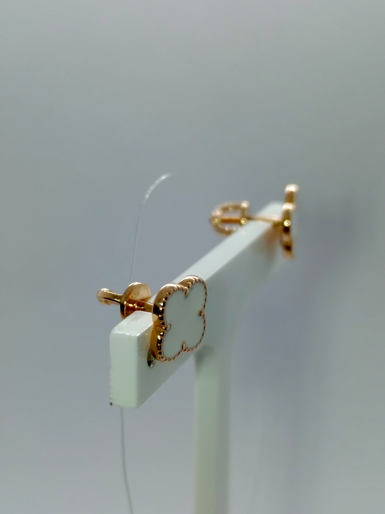 СЕРЬГИ ПУСЕТЫ эмаль (Au 585)