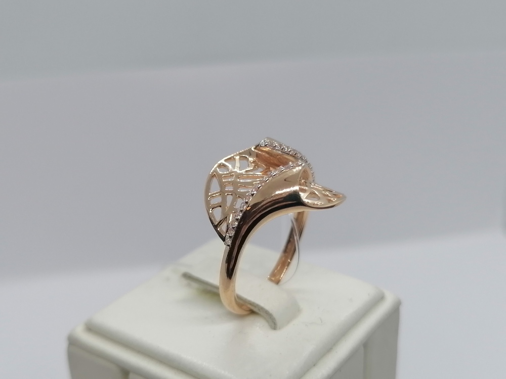 КОЛЬЦО С КАМНЯМИ (Au 585)