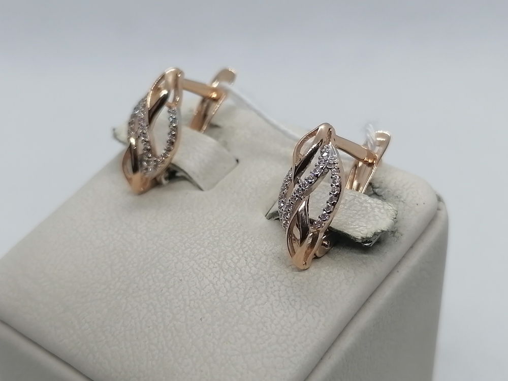 СКМИ585 СЕРЬГИ С КАМНЯМИ (Au 585)