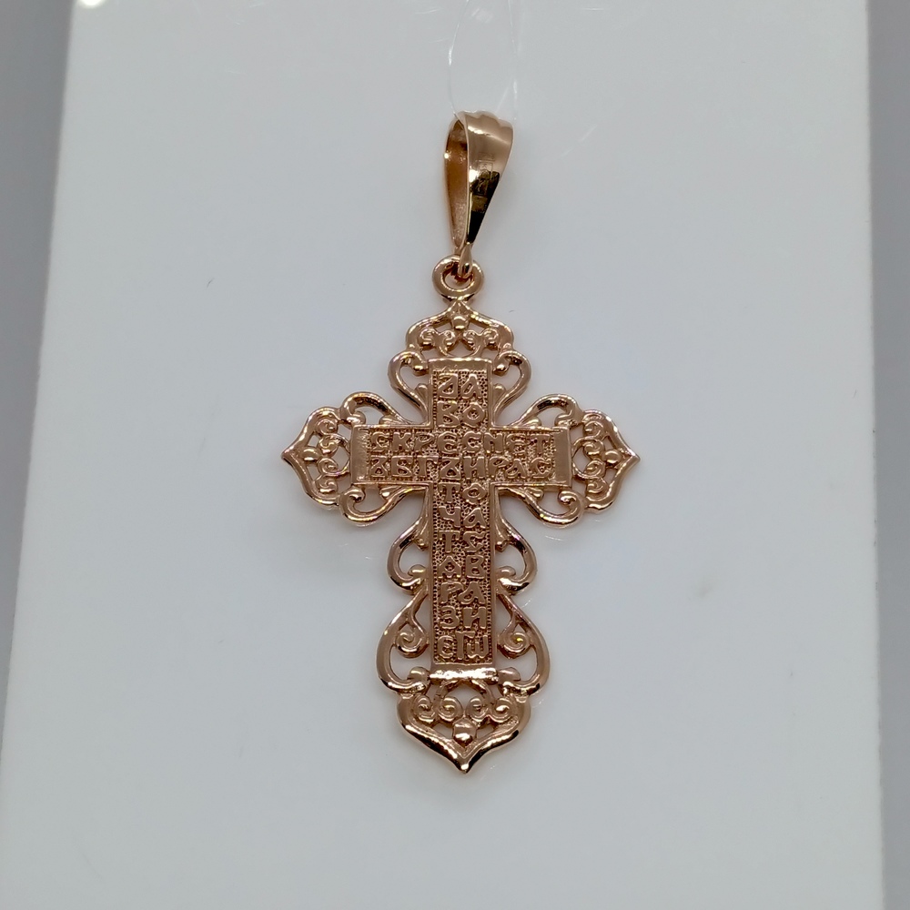 ПОДВЕСКА КРЕСТ без камня (Au 585)