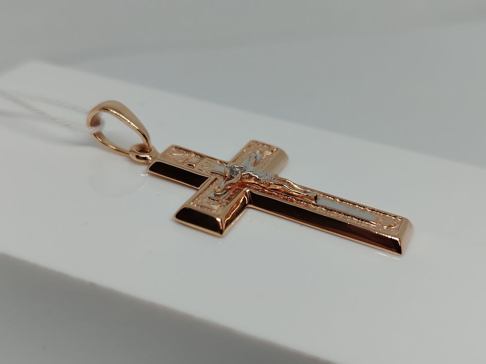 ПОДКБК585 ПОДВЕСКА КРЕСТ БЕЗ КАМНЯ (Au 585)