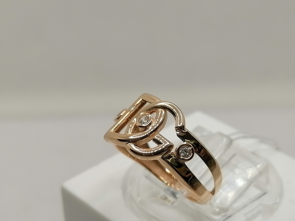 КОЛЬЦО С КАМНЯМИ (Au 585)