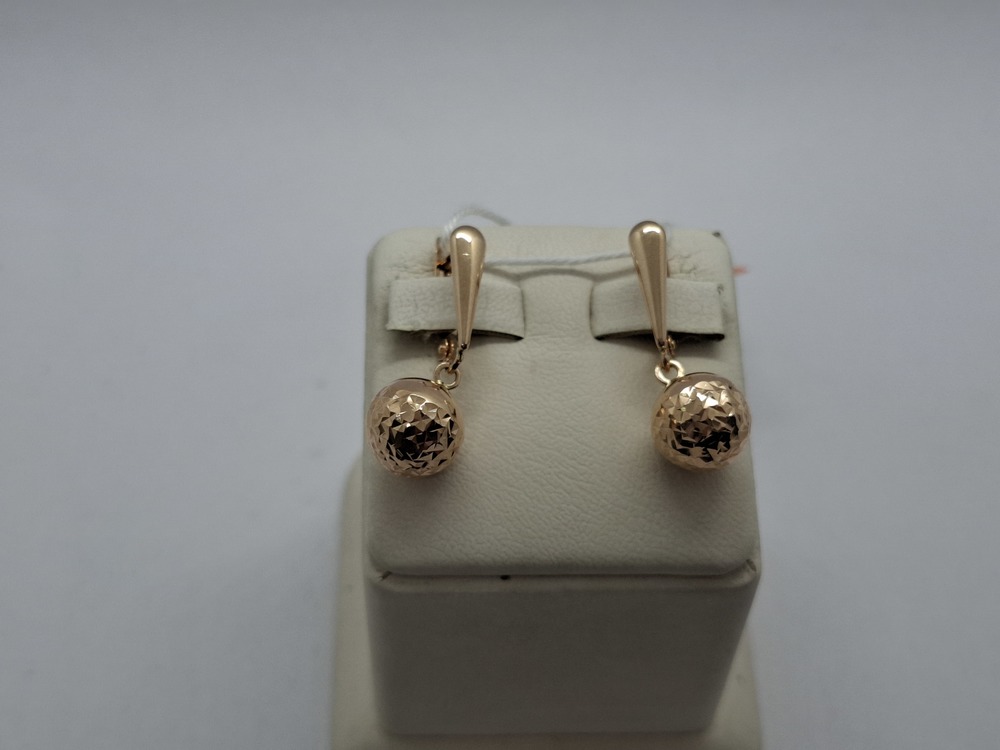 СБКМ585 СЕРЬГИ БЕЗ КАМНЯ (Au 585)