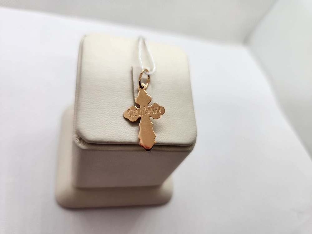 ПОДККИ585 ПОДВЕСКА КРЕСТ С КАМНЕМ (Au 585)