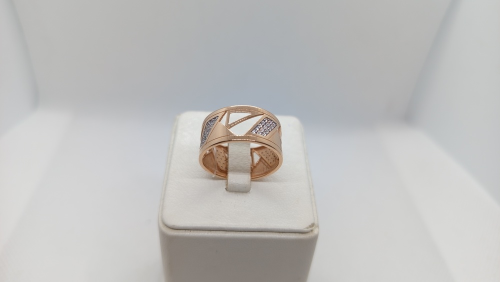 КОЛЬЦО С КАМНЯМИ (Au 585)