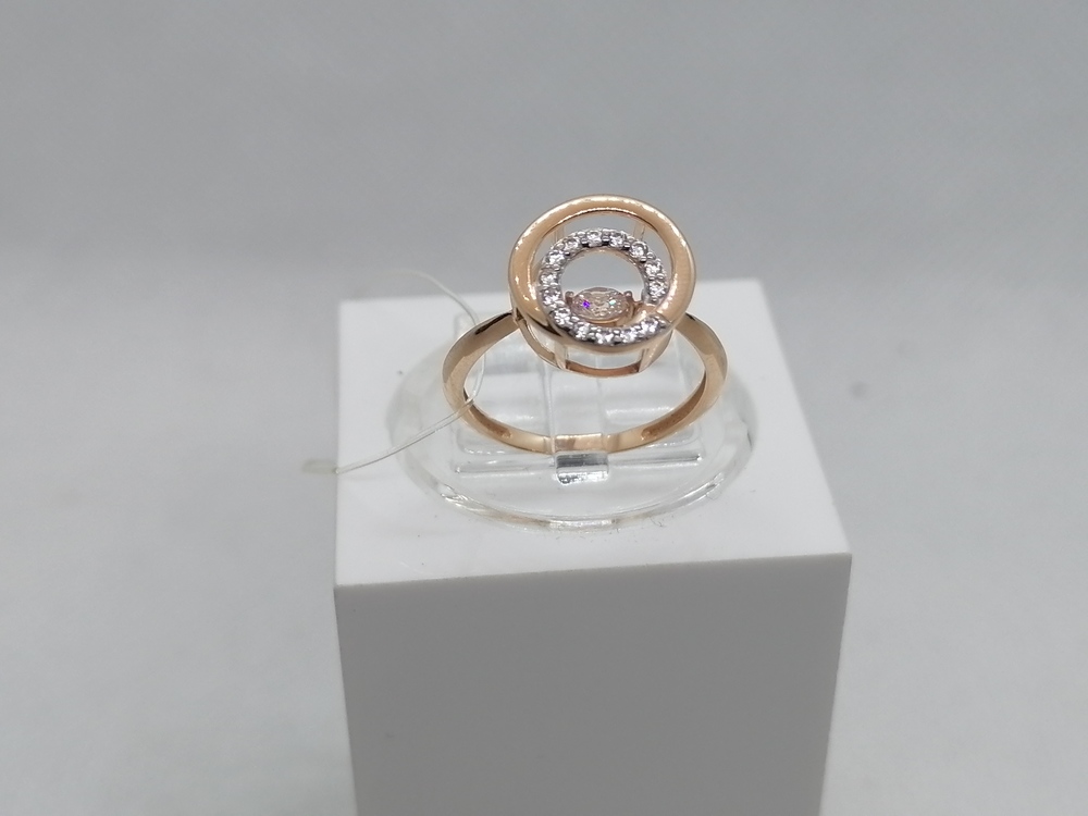 КОЛЬЦО С КАМНЯМИ (Au 585)