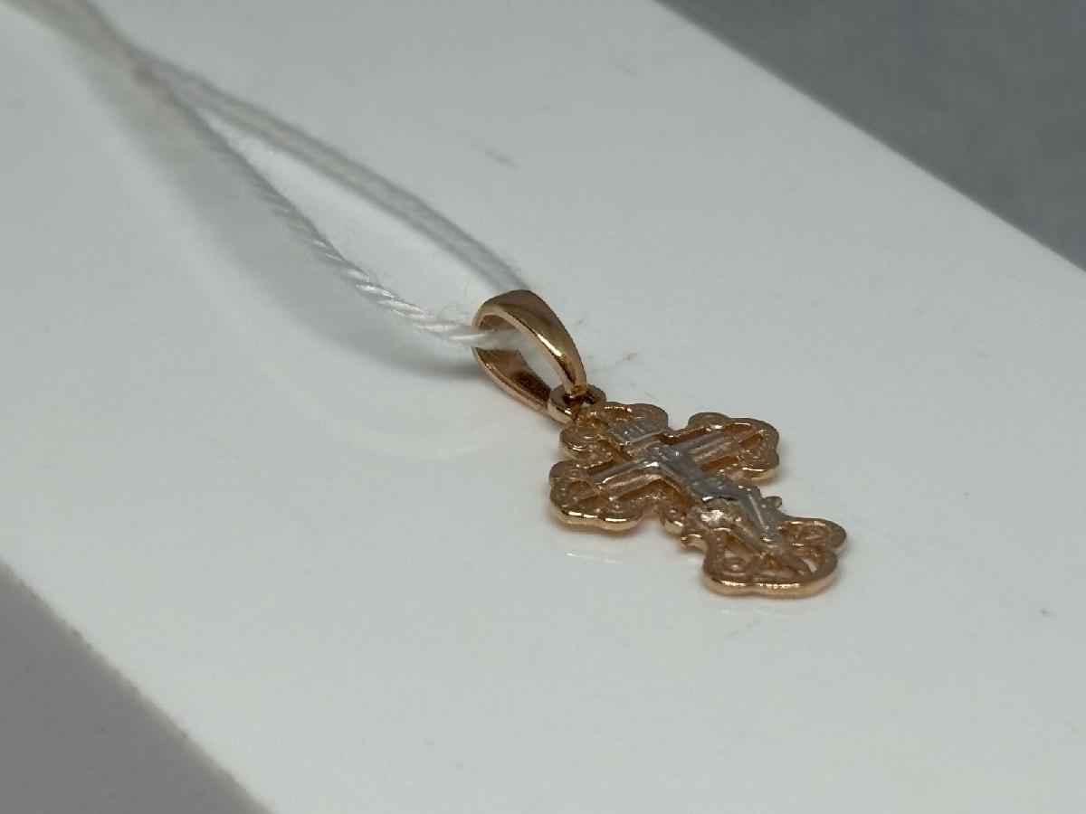 ПОДКБК585 ПОДВЕСКА КРЕСТ БЕЗ КАМНЯ (Au 585)