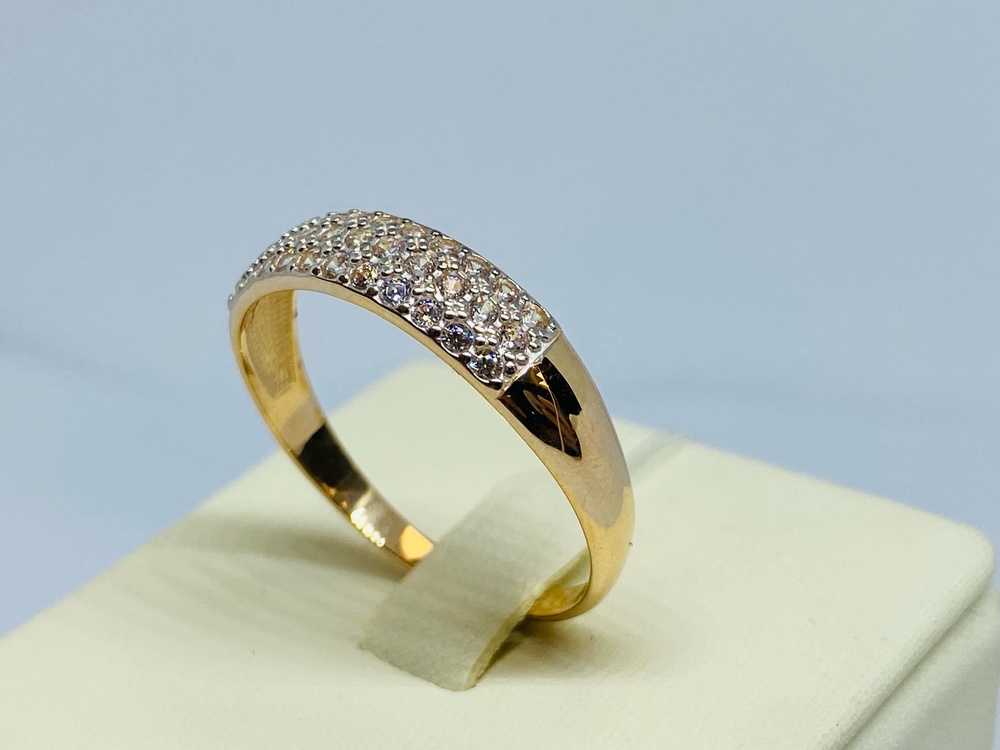 012195 КОЛЬЦО С КАМНЯМИ (Au 585)