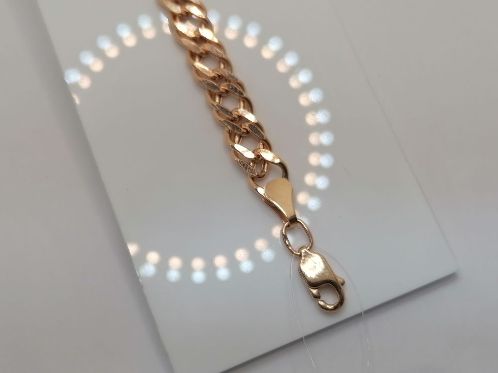 БРАСЛЕТ ПУСТОТЕЛЫЙ Ромб двойной (Au 585)