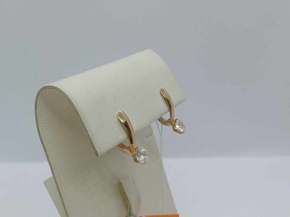 СЕРЬГИ С КАМНЕМ (Au 585)