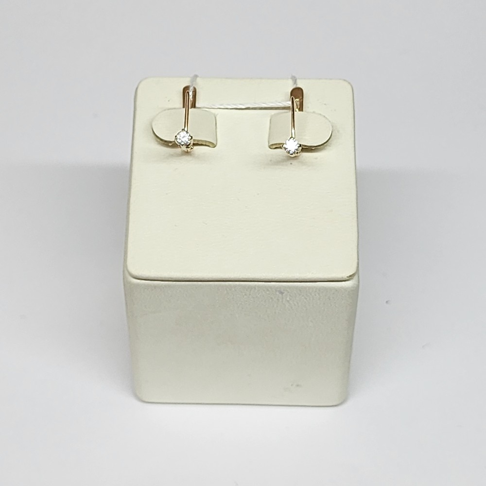 СЕРЬГИ С КАМНЕМ (Au 585)