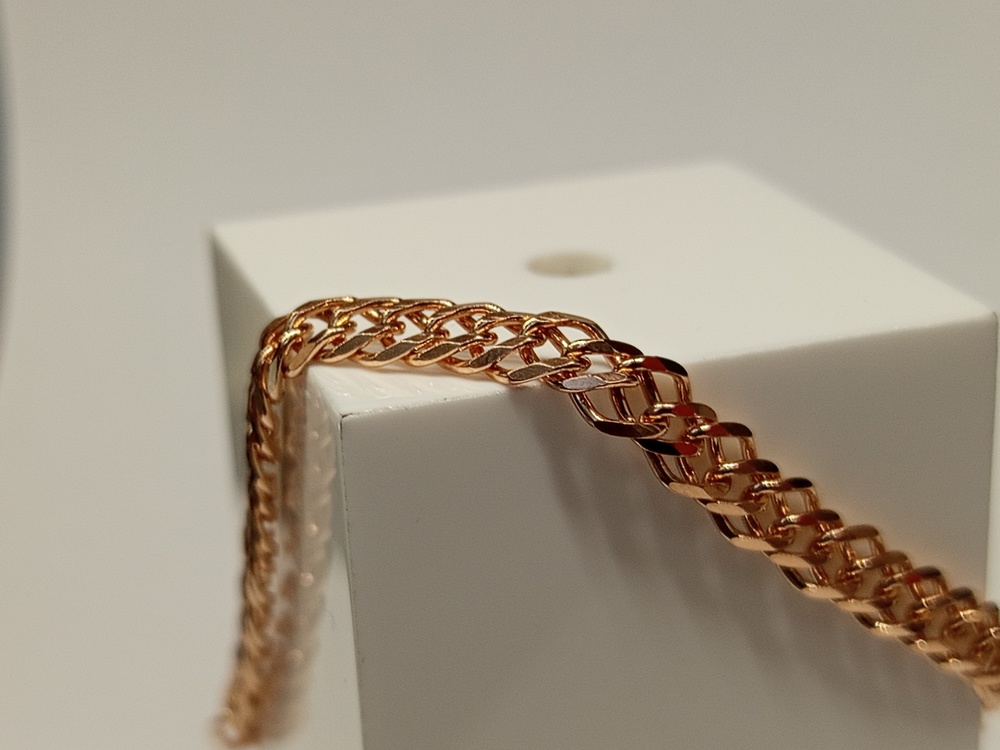 БРАСЛЕТ ПОЛНОВЕСНЫЙ Ромб двойной Au 585