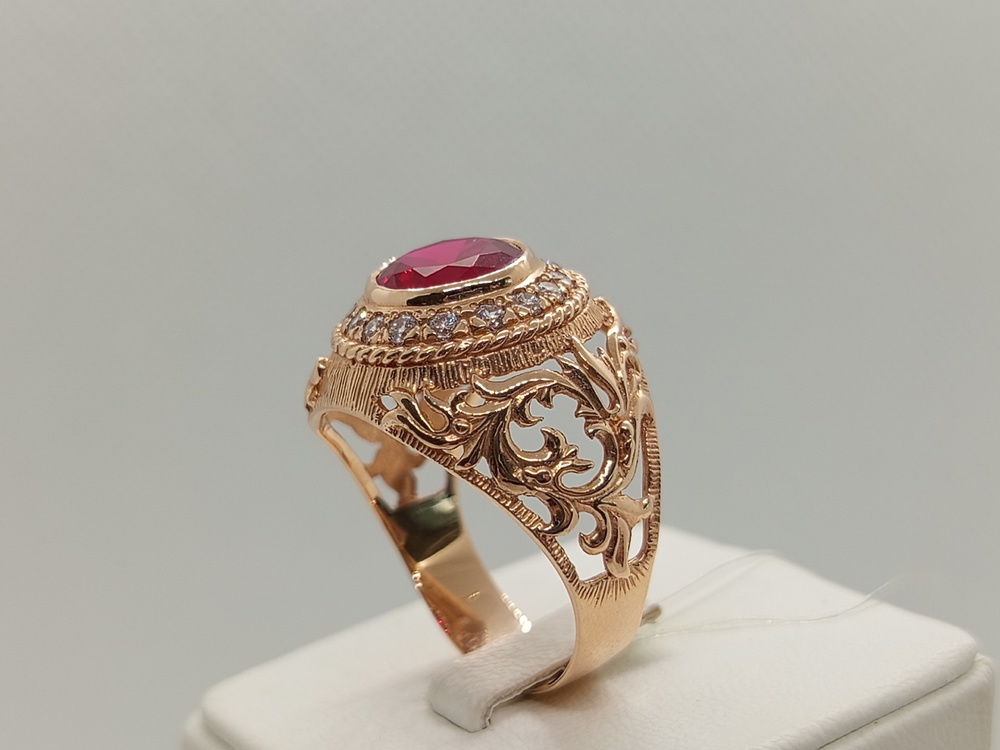 ПЕЧАТКА С КАМНЯМИ (Au 585)